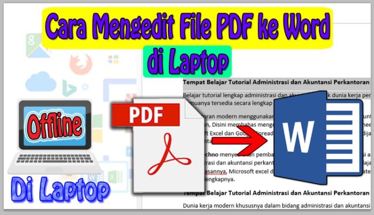 Cara Mengedit File PDF ke Word di Laptop
