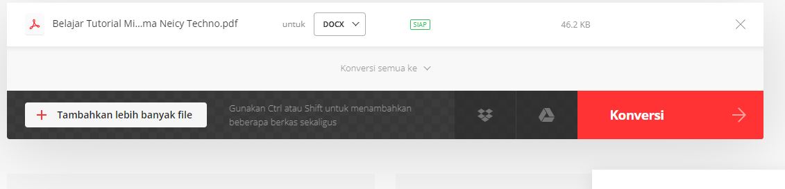 Ubah PDF Menjadi Word Online