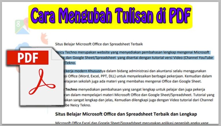 Cara Mengubah Tulisan di PDF