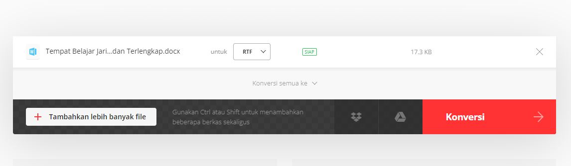 Cara Mengubah Word ke RTF Online