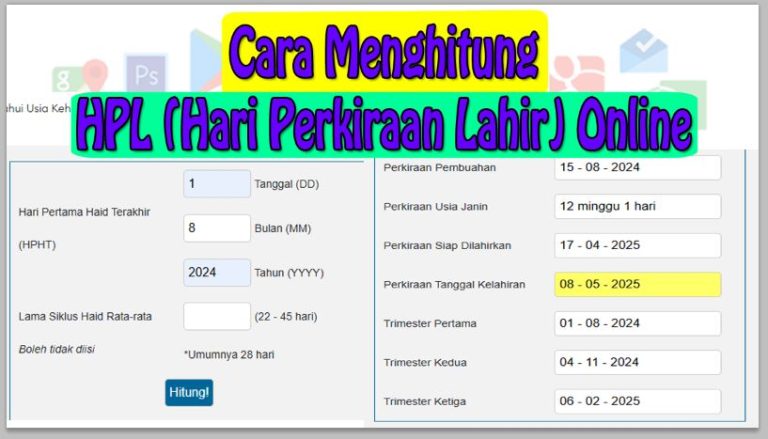 Cara Menghitung HPL (Hari Perkiraan Lahir) Online