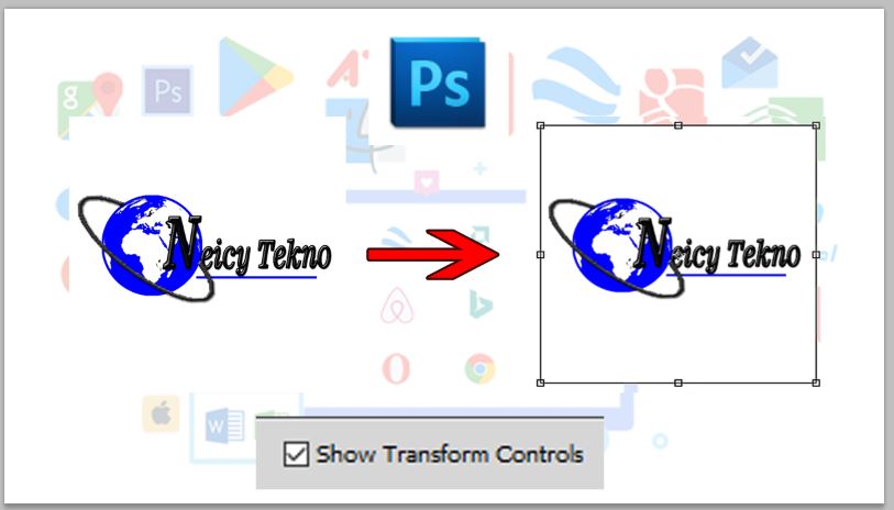 Cara Menampilkan Kotak Transform Controls di Photoshop