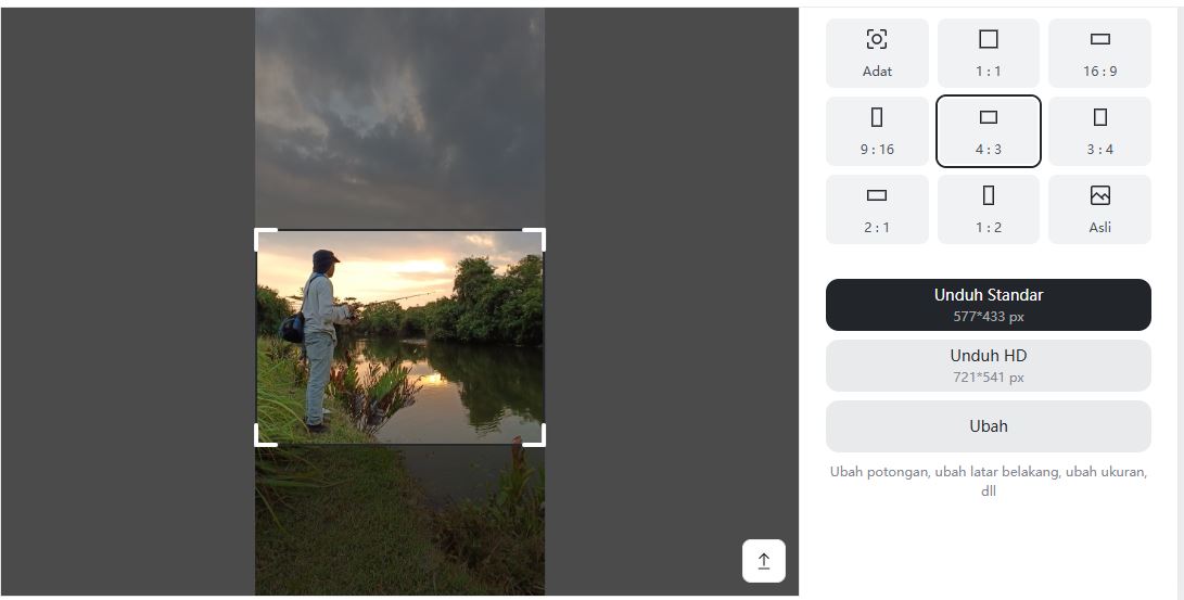 Mengubah Foto Portrait Menjadi Landscape Online Gratis
